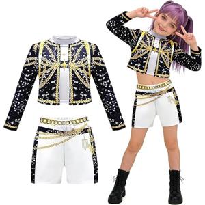 MMDOCO Huntr Costume Ragazza Rumi Mira Zoey Cosplay Gioco di ruolo uniforme Set completo 2025 Costume Anime per Bambini Elsa Costume Kpop Principessa Vestito Ragazza Rumi Costume Bambini