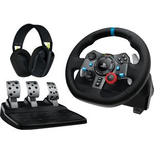 Logitech G G29 Driving Force, kit volante pedaliera e cuffie, PlayStation®5, PlayStation®4 PC [991-000539]