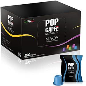 POP CAFFE' 100 Capsule Caffè Compatibili con Nespresso Decaffeinato - Gusto Ricco & Crema Intensa | POP CAFFÈ | Compatibili con Nespresso Original - Deca Premium Italiano