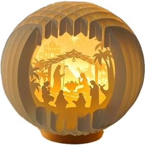 Generico Presepe Decorativo | Presepe Illuminato Decorazione Tavolo Gesù | Figure Decorazioni Casa per Feste | Natale Pasqua Completo Soggiorno Camera Ingresso