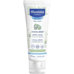 Mustela Hydra Bébé Crema Viso Idratante 40ml - 97% Ingredienti Naturali, Adatta Fin dalla Nascita