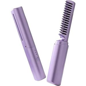 Generico Spazzola Per Lisciare I Capelli - Strumento Per Lo Styling Elettrico Antistatico, Pettine Riscaldante In Ceramica | Spazzola Lisciante Per Capelli Lisci Per Parrucca Da Donna, Uso Domestico In Viaggio