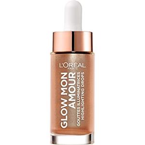 L'Oréal Paris Glow Mon Amour Illuminante Viso Liquido in Goccia - Incarnato Luminoso e Naturale, Coral Glow
