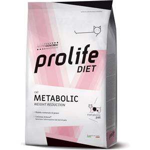 Generico Prolife Diet Metabolic Crocchette per Gatti, Riduzione Peso con Nutrigenomic System, 300g