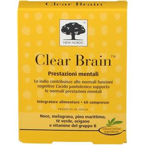 NEW NORDIC Srl New Nordic - Clear Brain 60 Compresse - Integratore per la Funzione Cognitiva