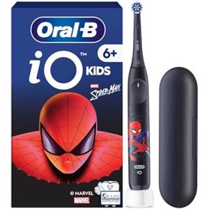 Oral-B iO Kids 6+ Marvel Spiderman - Spazzolino elettrico con 1 testina di ricambio, 1 custodia da viaggio, timer musicale e 3 modalità con modalità super sensitiva, per bambini dai 6 anni in su