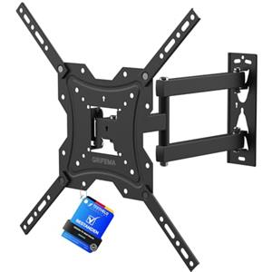 GRIFEMA GB1004 Supporto TV Parete per 26-55", Staffa TV Muro Girevole Inclinabile Universale, Fino a 30 kg, Max VESA 400x400mm, Porta TV da Parete, Supporto Muro Estensibile