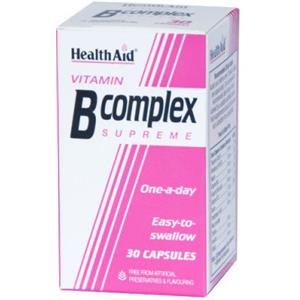 HealthAid Vitamina B Complex Supreme - 30 Capsule per Supporto Energetico e Metabolismo