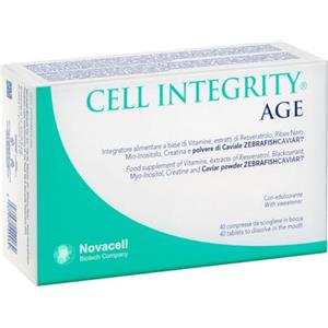 NOVACELL BIOTECH - Cell Integrity Age: Resveratrolo, Ribes, Vit. A B1 B6 B12 C D E, Mio Inositolo e Creatina - Supporto Nervoso e Immunitario, Antistanchezza - Senza Glutine e Lattosio - 40 Compresse