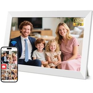 Hesmor Cornice digitale da 10,1 pollici WLAN HD 1280 * 800 IPS con touchscreen Cornice fotografica elettronica con 32 GB di memoria, rotazione automatica, facile condivisione