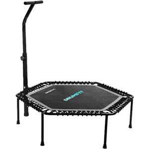 Cecotec Trampolino Elastico Fitness per Interni Drumfit Jump 1270. Ø 127cm Rimovibile Pieghevole, Trampolino Elastico, Altezza Regolabile su 6 Livelli, Base a 7 Gambe, Peso Massimo 100Kg