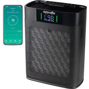 SereneLife Purificatore d'Aria HEPA per Casa, WiFi & App, Silenzioso, Camere fino a 100 m², Rimuove Polvere, Peli Animali e Odori, Air Purifier, Ideale per Allergie