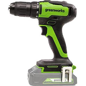 Greenworks GD24DD35 Trapano Avvitatore a Batteria con Motore Brushless, 0-1450 giri/min., 2 Marce, 35Nm di Coppia, SENZA Batteria 24V 2Ah e Caricabatterie, Borsa, Garanzia 3 Anni