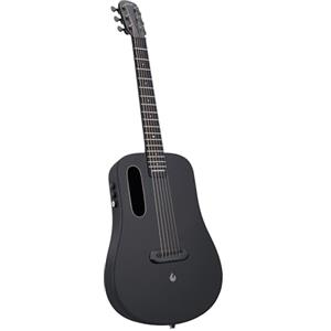 LAVA ME AIR Chitarra elettrica-acustica portatile in fibra di carbonio. Chitarra da viaggio per principianti con effetti integrati e pickup magnetico. Nero