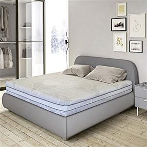 Flexinn Materasso in Memory foam con 1600 Molle insacchettate indipendenti e Memory Gel. Altezza: 25 cm, rigidità 8 su 10. Sfoderabile. Dispositivo Medico Classe I (160x195)