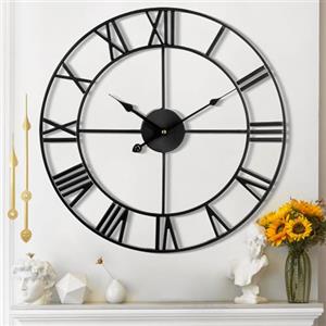 Mee 2ou Orologio Da Parete Moderno E Vintage, Orologio Da Parete Grande Silenzioso Senza Ticchettio, Disponibile In 40 cm, 47 cm, 60 cm, 80 cm, 100 cm, Ideale Per Soggiorno, Cucina, Ufficio