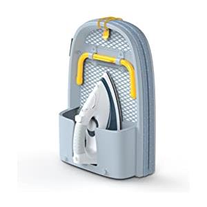 Joseph Joseph - Pocket, asse da stiro pieghevole da tavolo, compatto e salvaspazio, asse di dimensioni standard - Colore: Grigio/Giallo