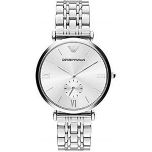 Emporio Armani Orologio Uomo, movimento al quarzo, cassa in acciaio inossidabile da 40 mm con bracciale in acciaio inossidabile, AR1819