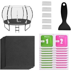 Tulov Set di 27 toppe per trampolino, set di riparazione per trampolino, superfici di riparazione autoadesive per fori o crepe