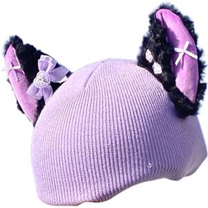 Fxzqgnh Copri casco da sci con orecchie da gatto e fiocco, accessorio da sci e