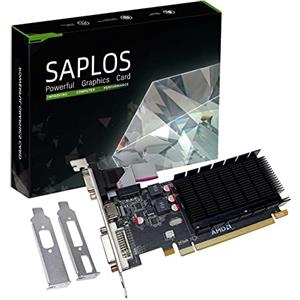SAPLOS Radeon HD 5450 Scheda Video, 2GB GDDR3 64-bit, Low Profile, DVI-I HDMI VGA, PCI Express x16, Video Card for PC, Computer GPU, DirectX 11