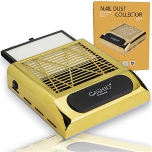 GASHIO Aspiratore per unghie, efficace aspirapolvere per unghie in gel, professionale con filtro HEPA da 80 W, colore: oro