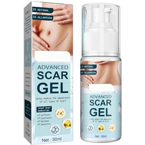 Thnkstaps Cicatrici Crema,Crema per Brufoli Viso,Gel per cicatrici in silicone,Crema per La Riparazione Della Cicatrice per Cicatrici Nuove e Vecchie,smagliature, chirurgia 50ml