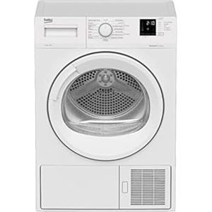 Beko - DRXS722W - Asciugatrice Slim 7kg, Classe A++, linea estetica Basic, Display Digit, oblò bianco con manopola bianca, Partenza ritardata 0-24h, Dimensioni AxLxP: 84,7x59,7x50,8cm