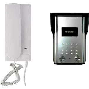 YASTA Kit Citofono Monofamiliare a 2 Fili Con Pulsante Per Apertura Cancello Esterno 3208A