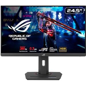 ASUS ROG Strix XG259QNS Monitor Gaming per eSports da 25" pollici (24.5), FHD (1920x1080), Frequenza 380 Hz (OC), Fast IPS, Tempo di Risposta 1 ms (GTG), HDR, DisplayWidget Center, Nero