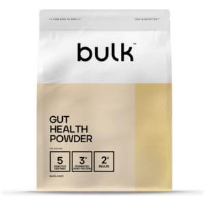 Bulk Polvere per la Salute Intestinale Bulk, Gusto Arancia, 450 g, 30 Porzioni, Collagene, Proteine del Siero Fermentate, Inulina, L-Glutamina, Enzimi Digestivi, LactoSpore, Vitamine A, C, D
