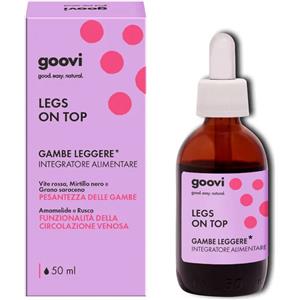 THE GOOD VIBES COMPANY Srl Goovi Legs On Top - Integratore per Gambe Leggere con Mirtillo Nero e Vite Rossa.