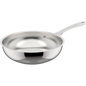 Lagostina Orchestra Wok Antiaderente Con Manico Lungo In Acciaio Inox 18/10 Ø 26 cm, Fondo Lagotherm 3 Strati, Effetto Specchio Esterno e Interno Satinato, per Tutte le Fonti di Calore