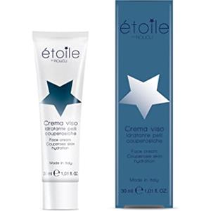 Rougj Etoile Crema Viso Idratante per Pelli Couperosiche con Couperine, Ruscogenine e Centella Asiatica - 30 ml