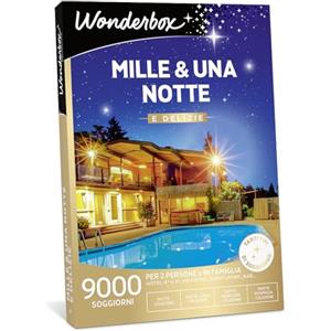 WONDERBOX - Cofanetto Regalo - Mille & Una Notte e Delizie - 9150 Soggiorni per 2 Persone - 1 Notte + Cena + Colazione - Idee Regalo Donna o Uomo