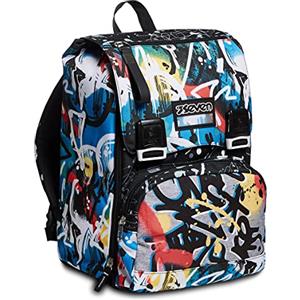 Seven Zaino Scuola Estensibile, Nero, Navybush Boy, Zaino Doppio Scomparto, Scuole Elementari e Medie, Bambini e Ragazzi