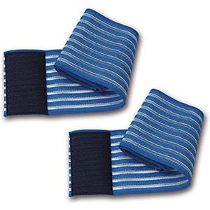 Fiab 2 fasce elastiche blu universali regolazione a strappo lunghezza 60Cm per elettrodi elettrostimolazione ionoforesi