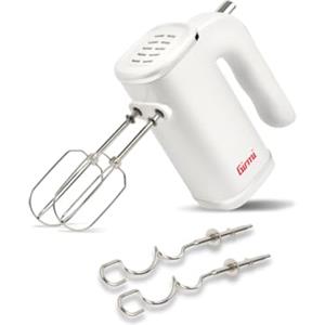 Girmi SB04 Sbattitore Elettrico, 150W, Sbattitori Inox per montare panna ed albumi, Funzione Turbo, Ganci Inox per impasti dolci e salati, 5 Velocità, Bianco
