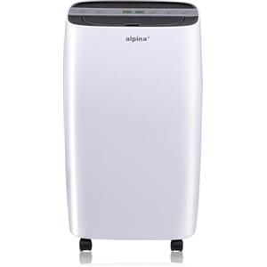 Alpina Deumidificatore, 230 V o 220 W, Spazi Fino a 100 m³, Silenzioso, Deumidifica fino a 10 L al Giorno, Funzione Timer 1-24 ore, Regolazione del Livello di Umidità, Bianco