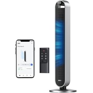 Dreo 25dB Ventilatore a Torre con Telecomando, 12 Velocità 4 Modalità di Ventilazione Con Timer 12 ore, oscillante a 120°, ventilatore di raffreddamento silenzioso con velocità di 8.53m/s, Potenza 36W