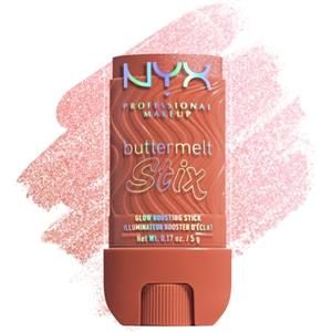 NYX Professional Makeup Buttermelt Glaze Stix, Illuminante in Stick, Fino a 8 ore di tenuta, Per Viso e Corpo, Punta di Precisione, Con Burro di Cocco e Capuaçu, Shade: That's On Melt, 5 g