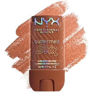 NYX Professional Makeup Buttermelt Glaze Stix, Illuminante in Stick, Fino a 8 ore di tenuta, Per Viso e Corpo, Punta di Precisione, Con Burro di Cocco e Capuaçu, Shade: Melt To Be, 5 g