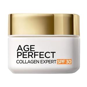 L'Oreal Paris L'Oréal Paris Crema Viso Giorno Anti-Età, Per Pelli Mature, Pelle Più Compatta e Levigata, Macchie dell'Età Ridotte, Con SPF30 e Peptidi di Micro-Collagene, Age Perfect Collagen Expert, 50 ml