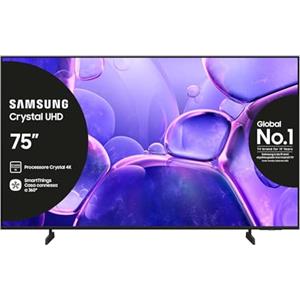 Samsung Crystal UHD 4K Smart TV 75'' UE75U8090FUXZT, Crystal 4K Processor, HDR, Smart Experience, OTS Lite & Adaptive Sound, Metal Stream Design, 2025