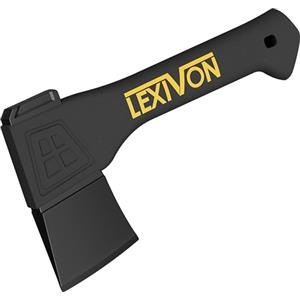 LEXIVON V9 Ascia Spaccalegna da Campeggio, Accetta Sopravvivenza, 9" (23 cm), Impugnatura Ergonomica, Manico Leggero in Vetroresina, Fodero Protettivo Portatile Incluso (LX-V9)