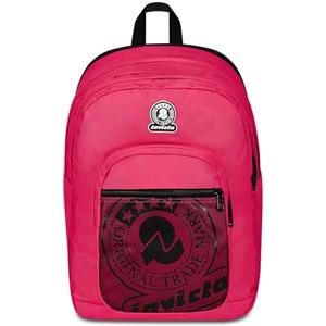 Invicta Zaino Scuola Dial Full Space Solid, Rosa - Doppio Scomparto con Fascia Estensibile, Tasca Porta PC, Porta Borraccia e Organizer - Zaino Viaggio