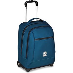 Invicta Trolley Scuola Fisso New Benin Solid, Blu, 2 in 1, Doppio Uso, Trolley e Zaino, Zaino Scuola e Viaggio, Ragazzo e Ragazza