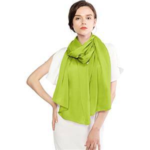 RIIQIICHY Foulard Sciarpa Seta Donna Pashmina Leggera Stola Scialle Verde Cerimonia Abito da Sera Elegante Sposa