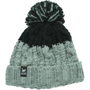 Surf Monkey Cappello invernale unisex con pompon taglia unica in pile interno, grigio / nero, Taglia unica