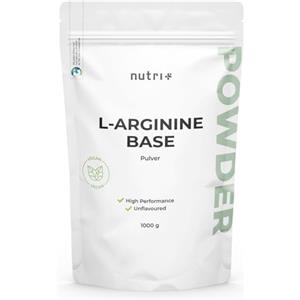 Nutri + L-Arginina Base in Polvere 1 kg - alto Dosaggio - a Base vegetale da Fermentazione - pura L-Arginine 1000 g - Vegan - Neutrale senza Additivi
